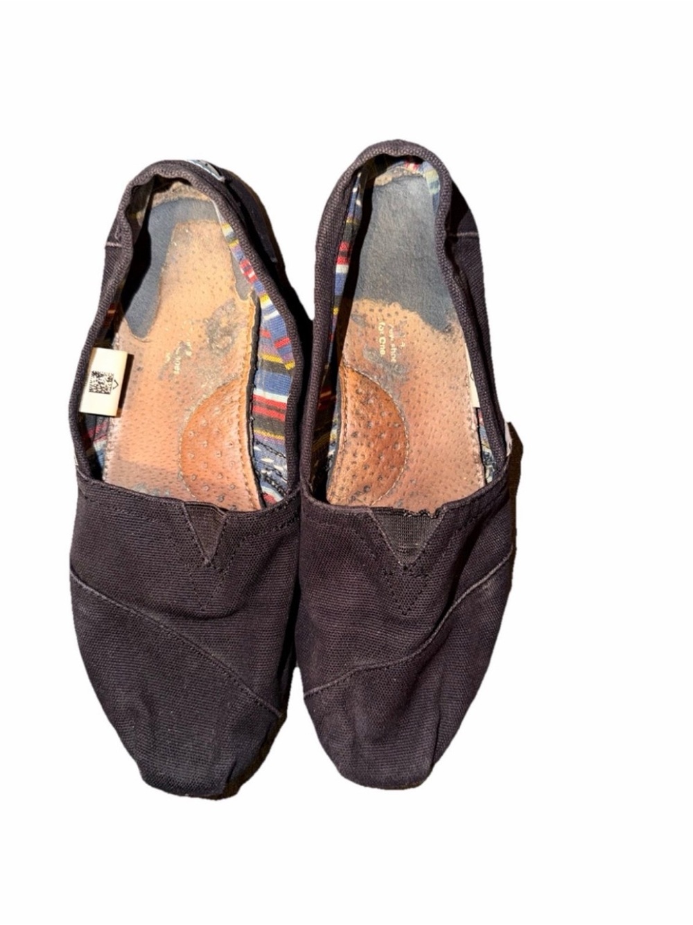 Toms Black Canvas Slip-On Flats